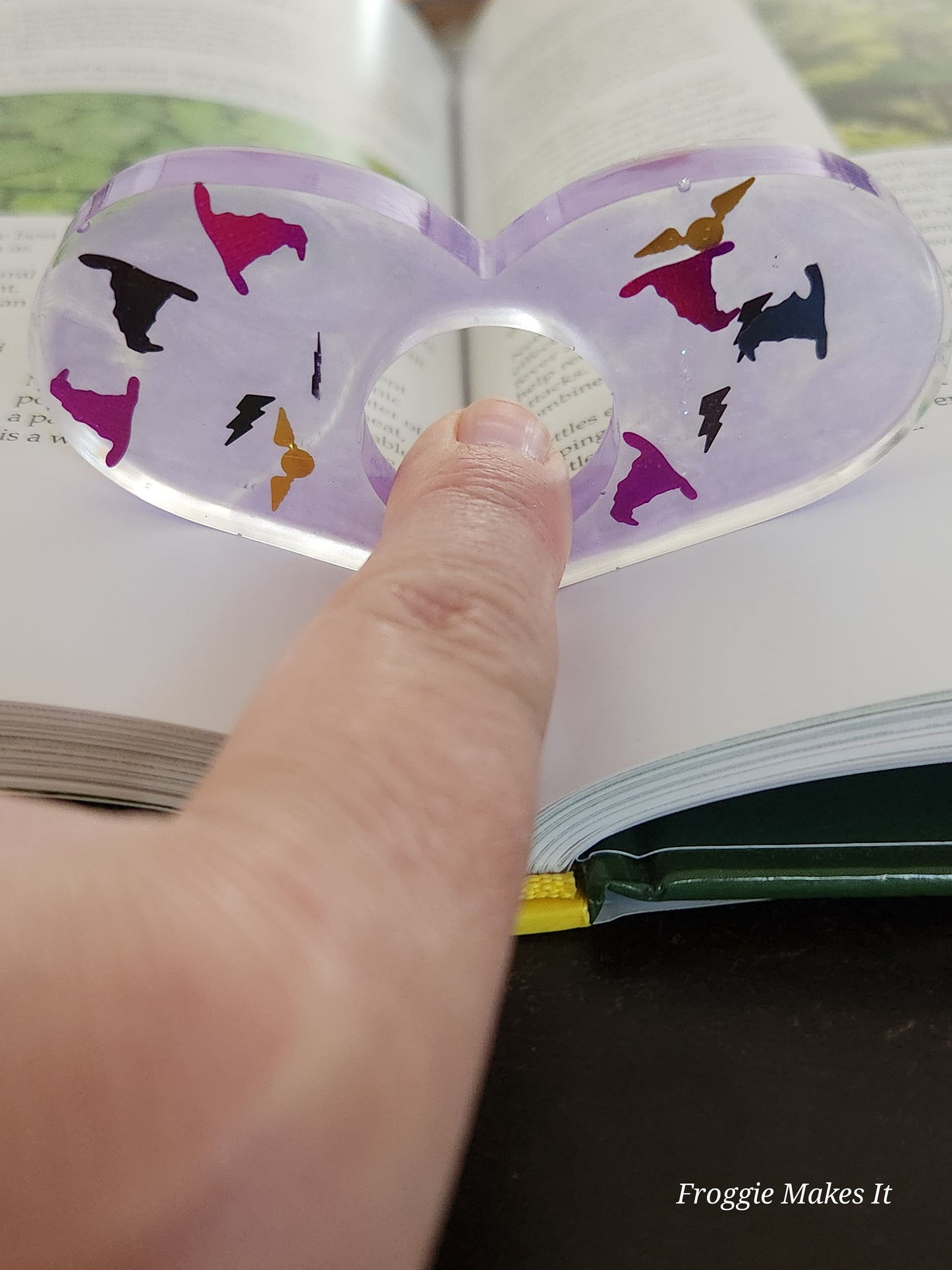 Thumb grip book page holder