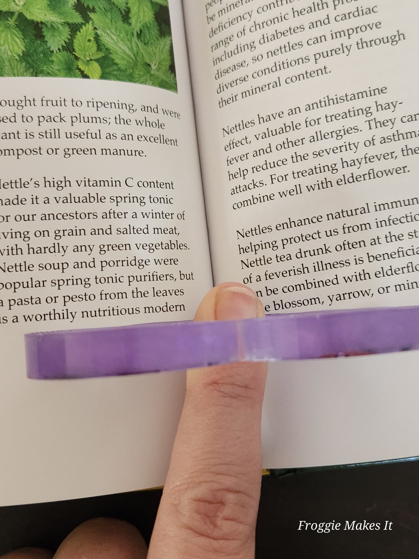 Thumb grip book page holder