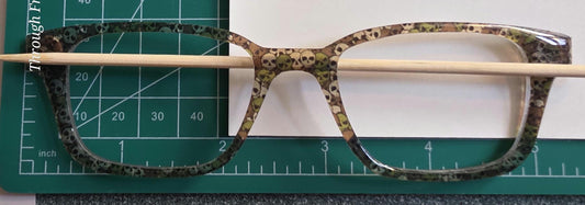 Camo skulls transluscent frame topper for Pair Finley frames Ready to Ship