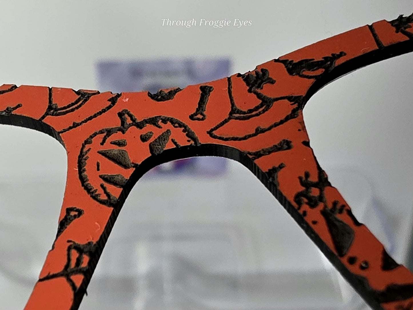 Deep Engravings Spooky Sketch frame topper compatible some Pair Eyewear frames