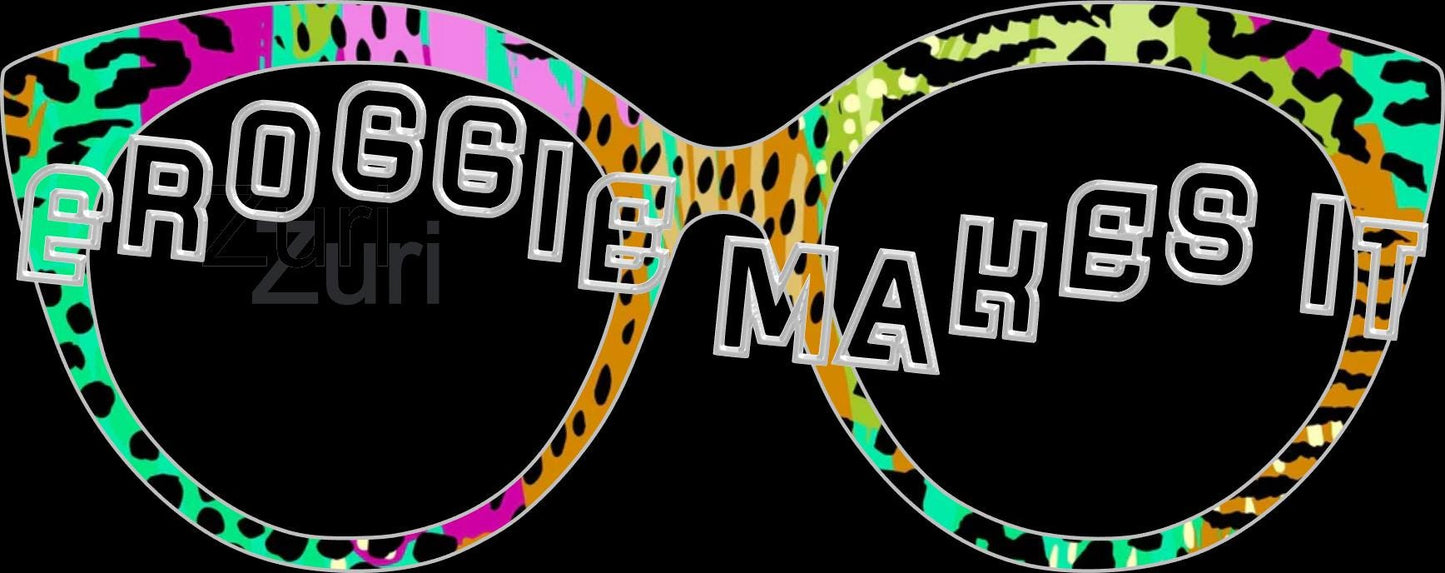 Holographic Abstract Animal Print frame topper compatible with Pair frames +