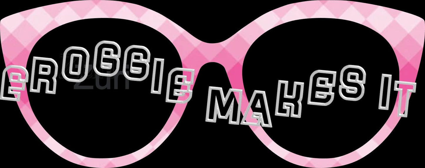 Translucent Pink Diamond Ombre frame topper compatible with Pair frames
