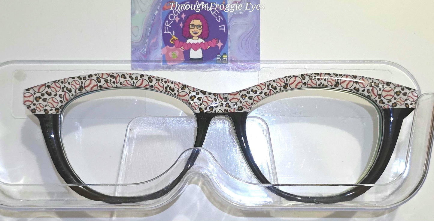 Holographic Baseball split frame topper to fit Pair frames +