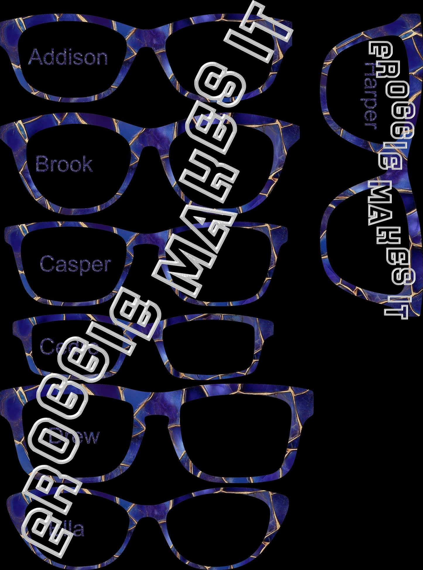 Opaque Mosaic1 frame topper compatible with Pair frames +