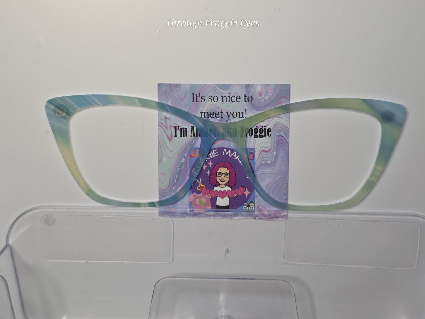 Opaque Ocean Swirls frame topper compatible with Pair frames