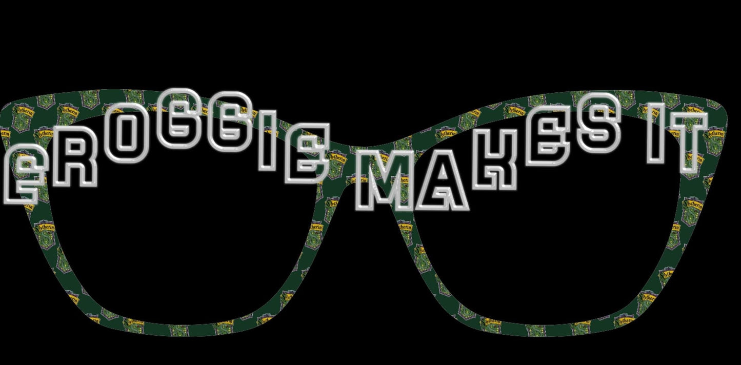Translucent Slytherin frame topper to fit Pair frames