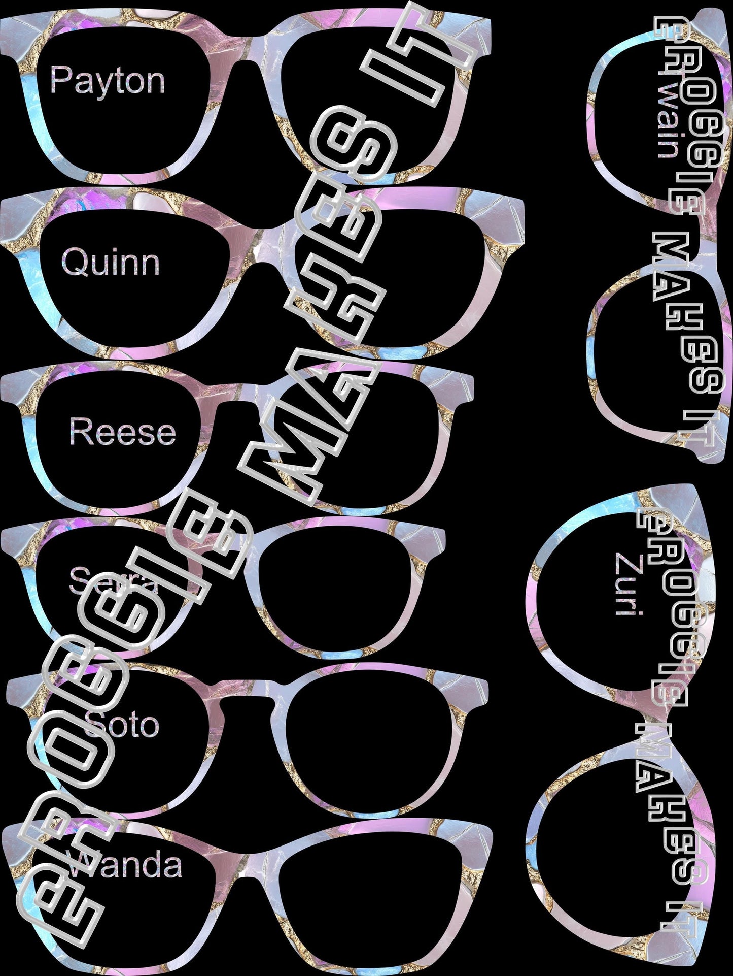 Translucent Mosaic2 frame topper compatible with Pair frames +