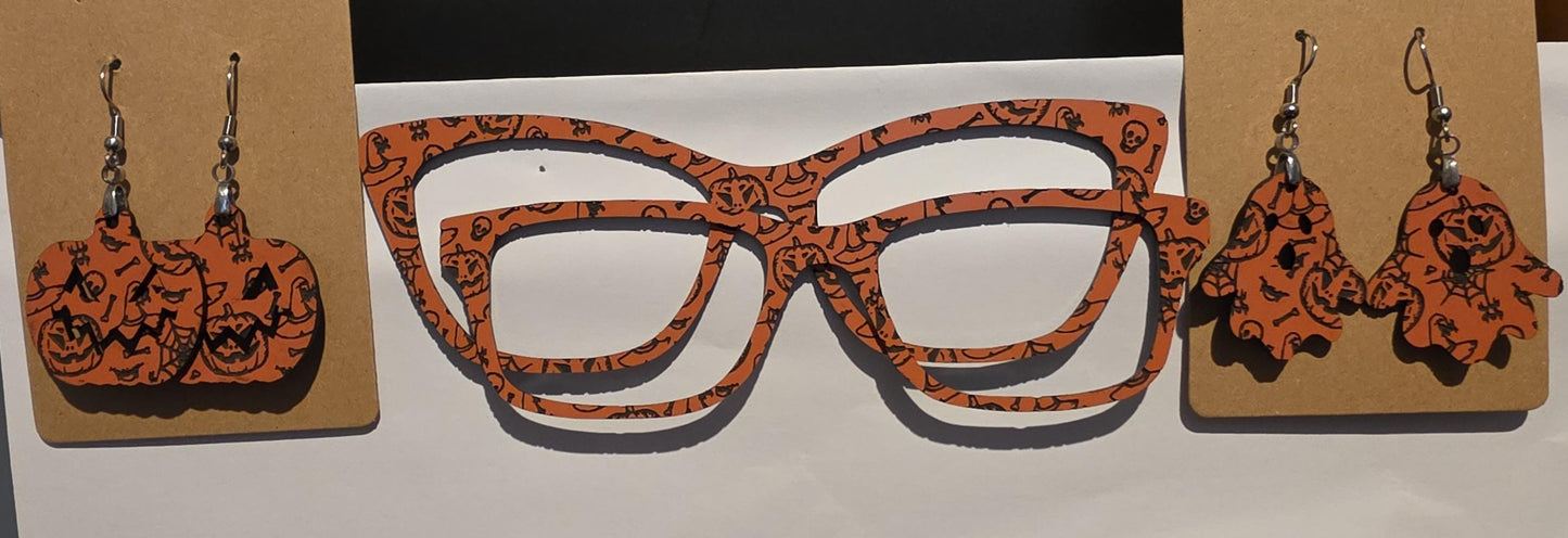 Deep Engravings Spooky Sketch frame topper compatible some Pair Eyewear frames