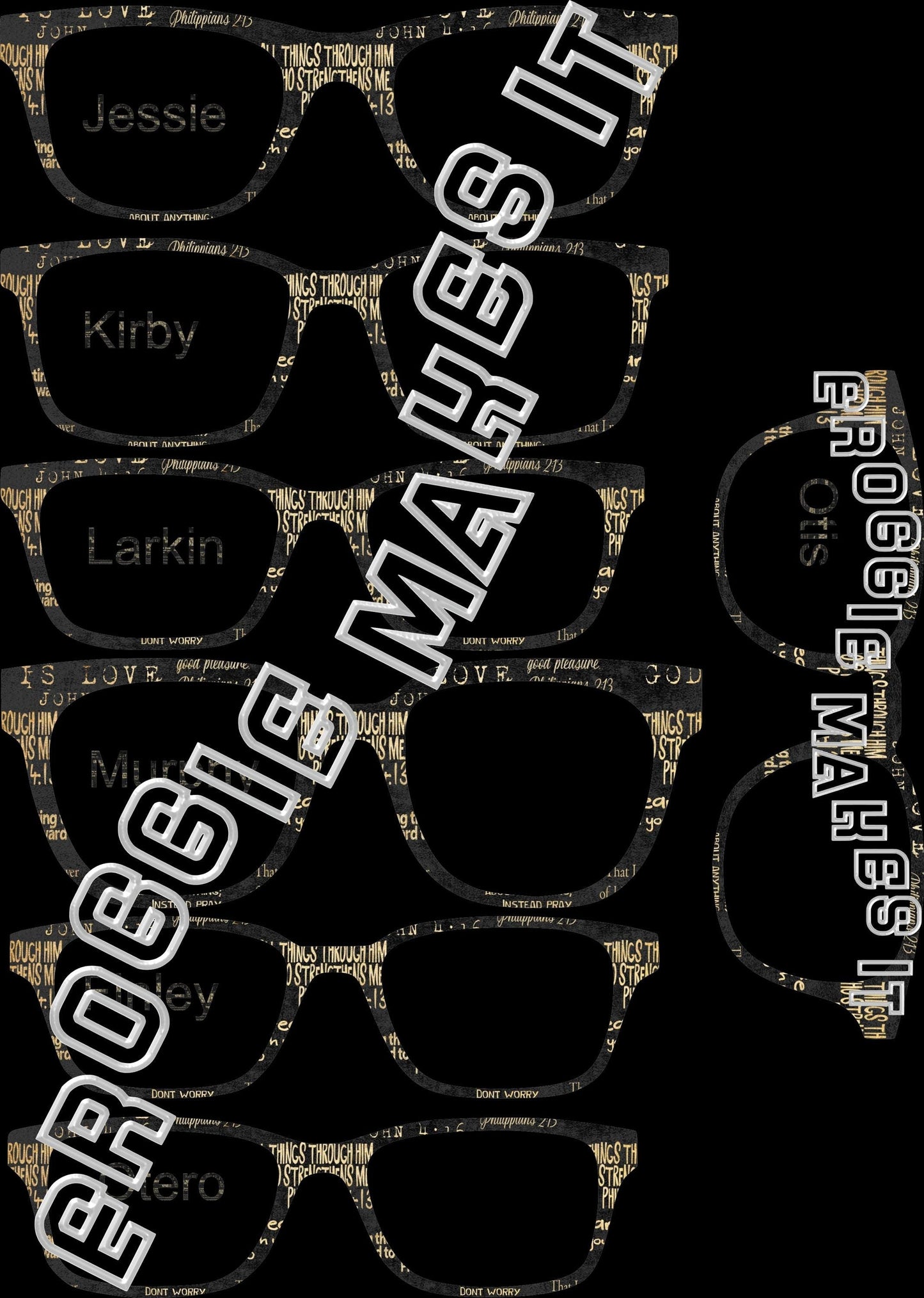 Translucent The Bible Quotes on Dark BG frame topper compatible with Pair frames