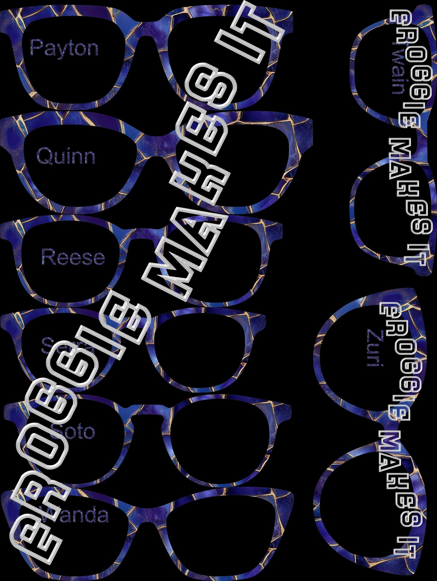 Opaque Mosaic1 frame topper compatible with Pair frames +