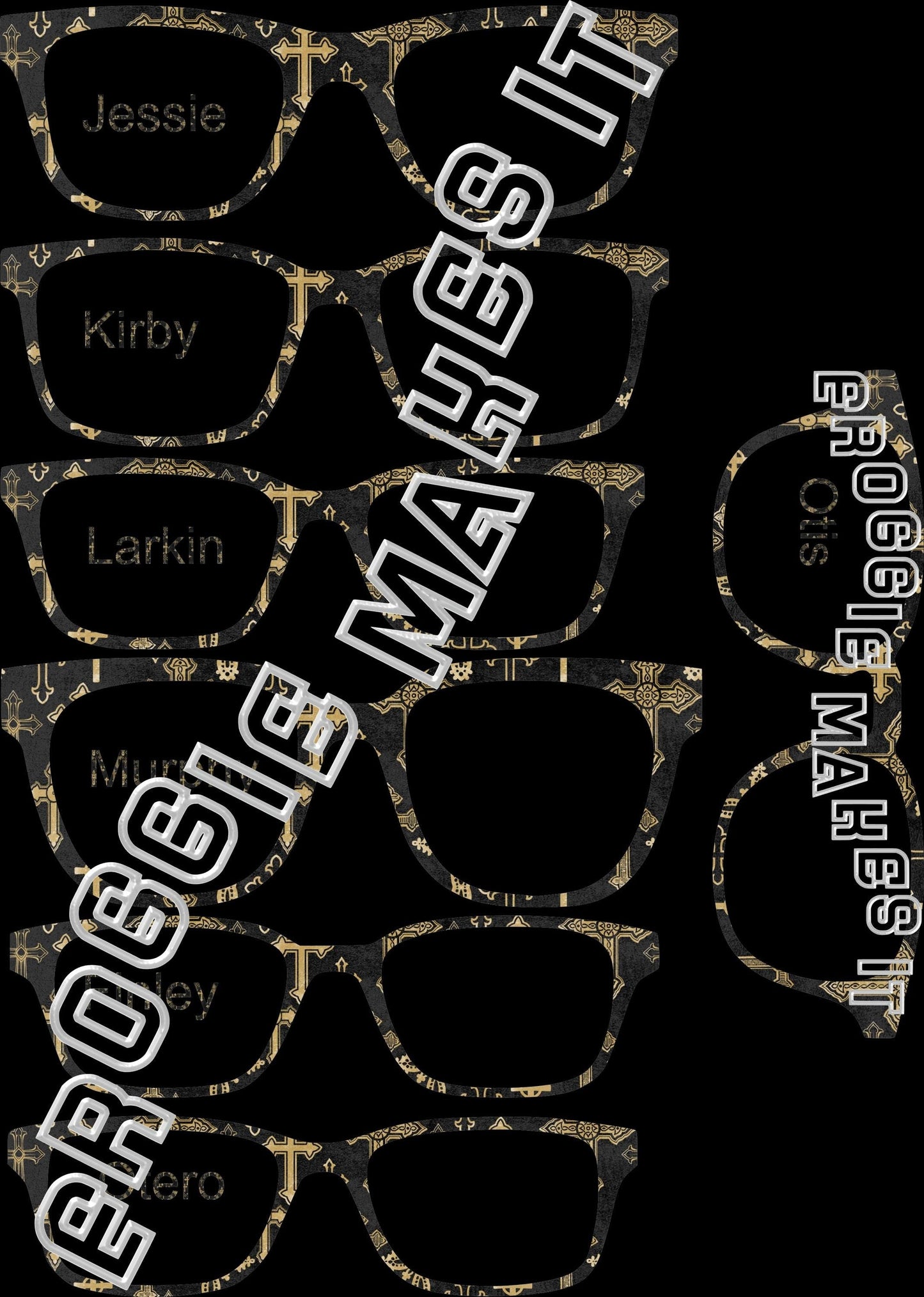 Translucent The LG Crosses on Dark BG frame topper compatible with Pair frames