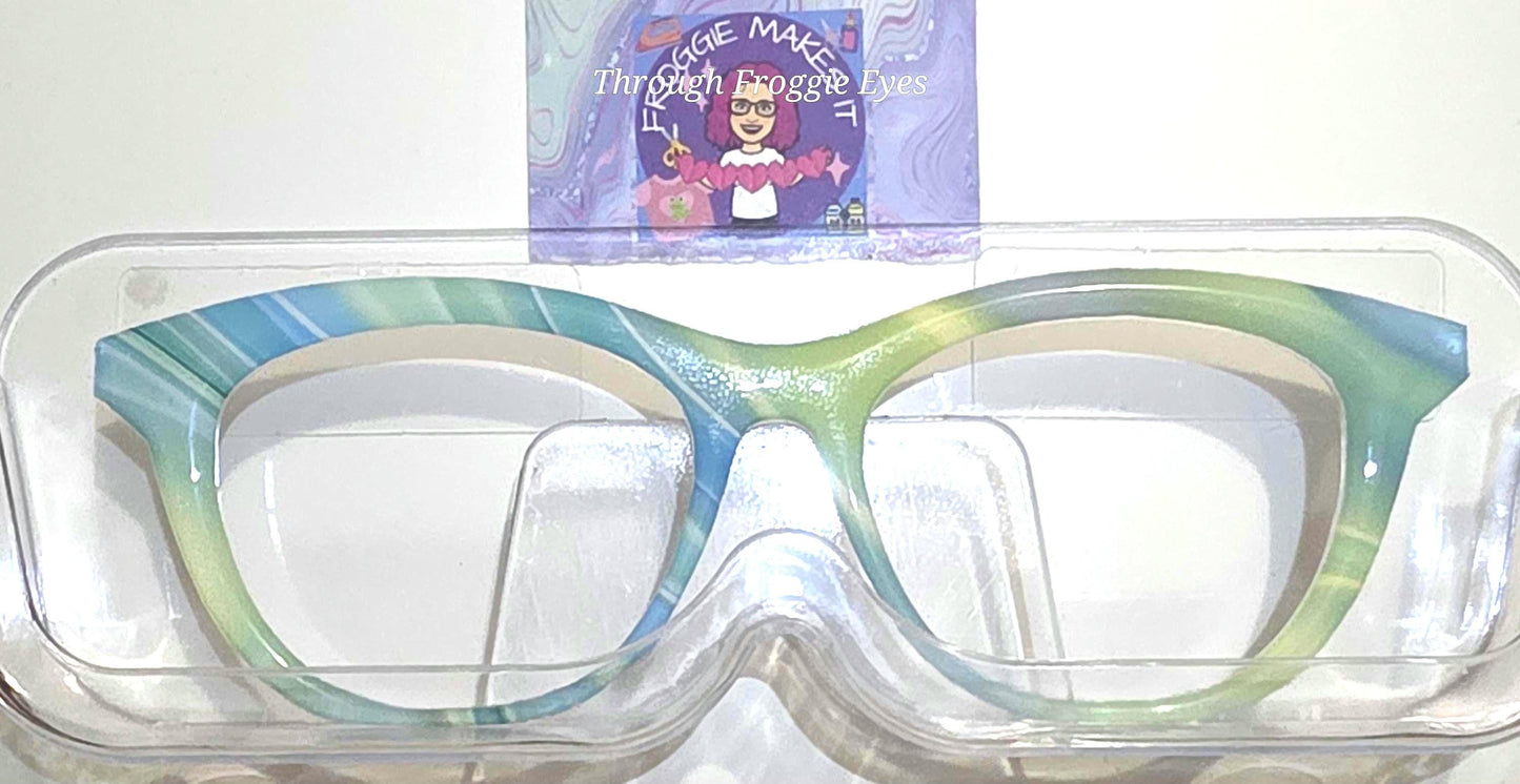 Opaque Ocean Swirls frame topper compatible with Pair frames