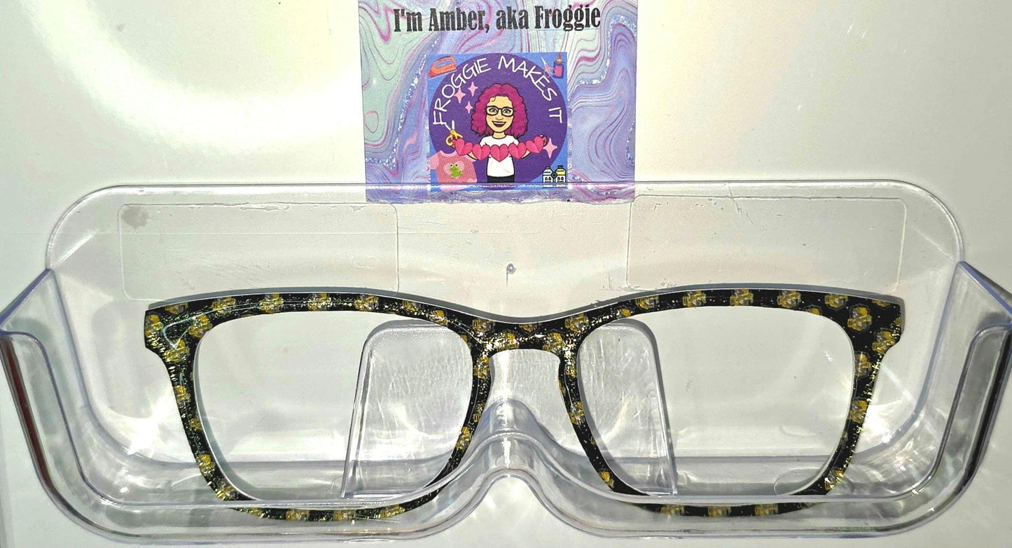 Holographic Hufflepuff frame topper to fit Pair frames