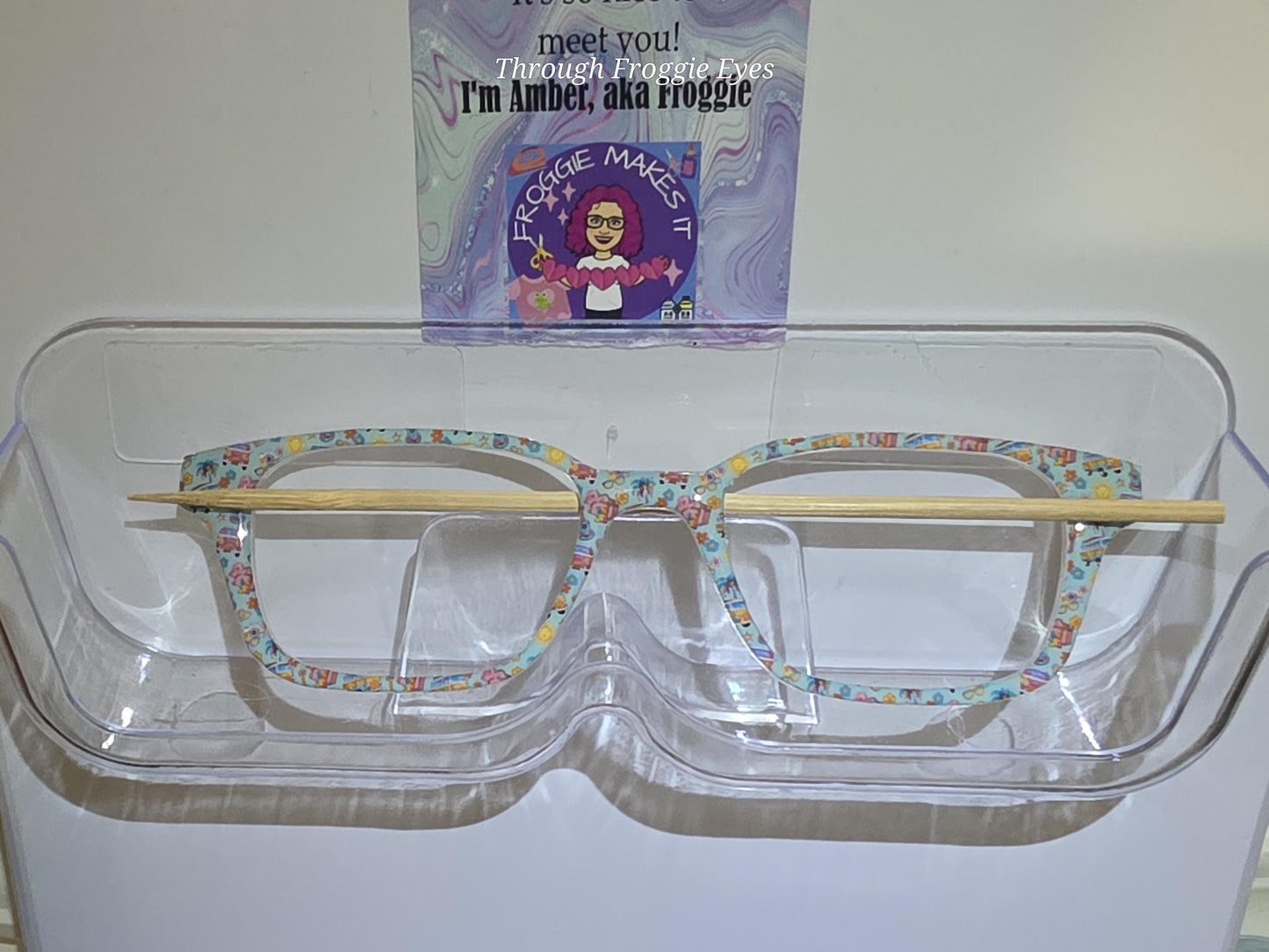 Holographic Groovy Getaway frame topper to fit Pair frames