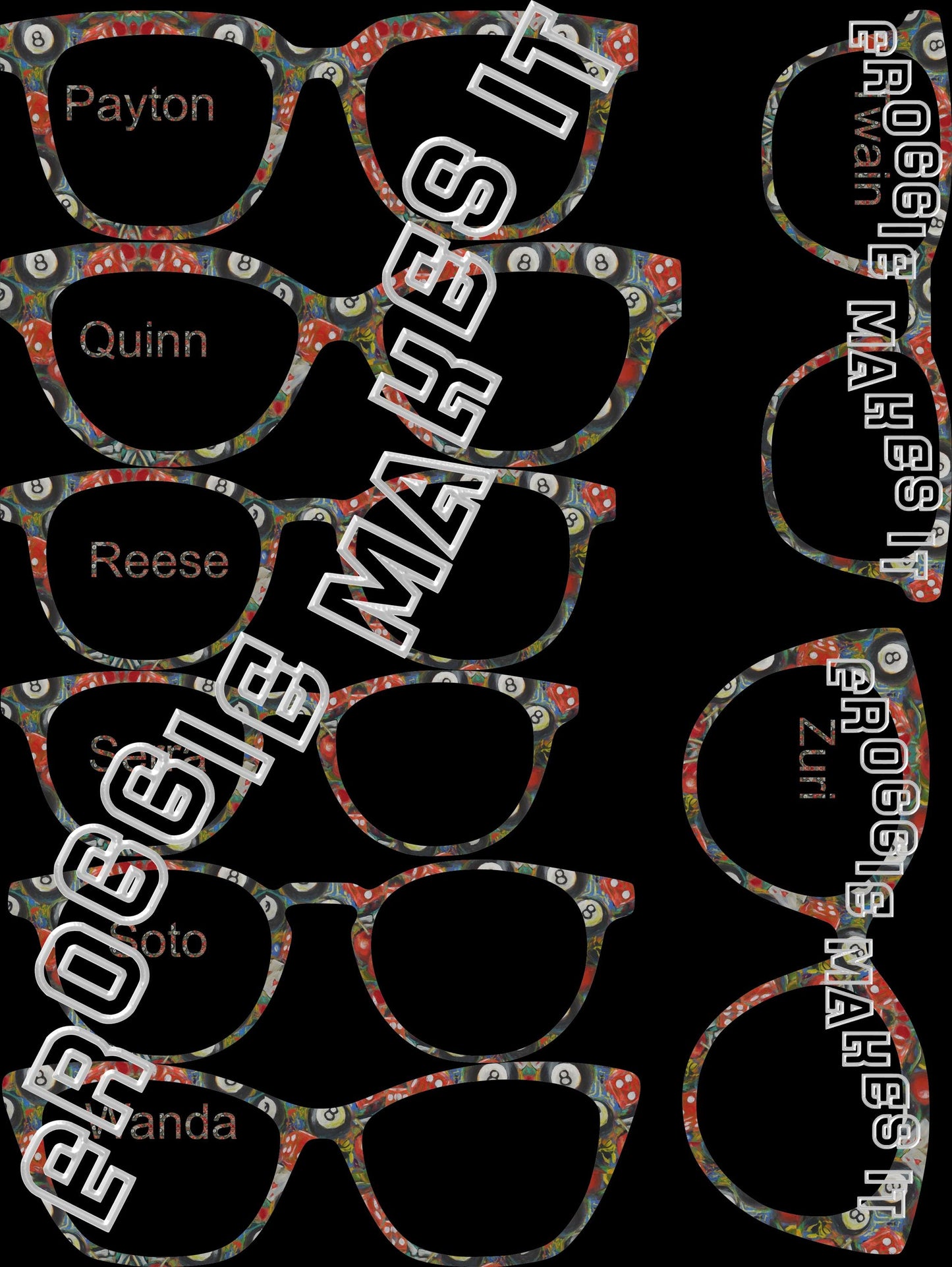 Opaque Fruity Fortune frame topper compatible with Pair frames