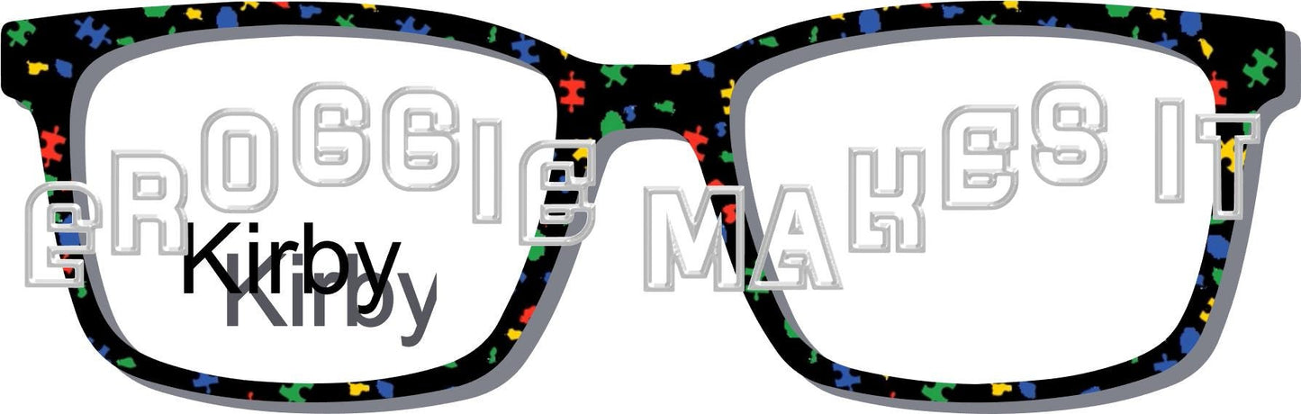 Holographic Autism Leopard frame topper compatible with Pair frames +