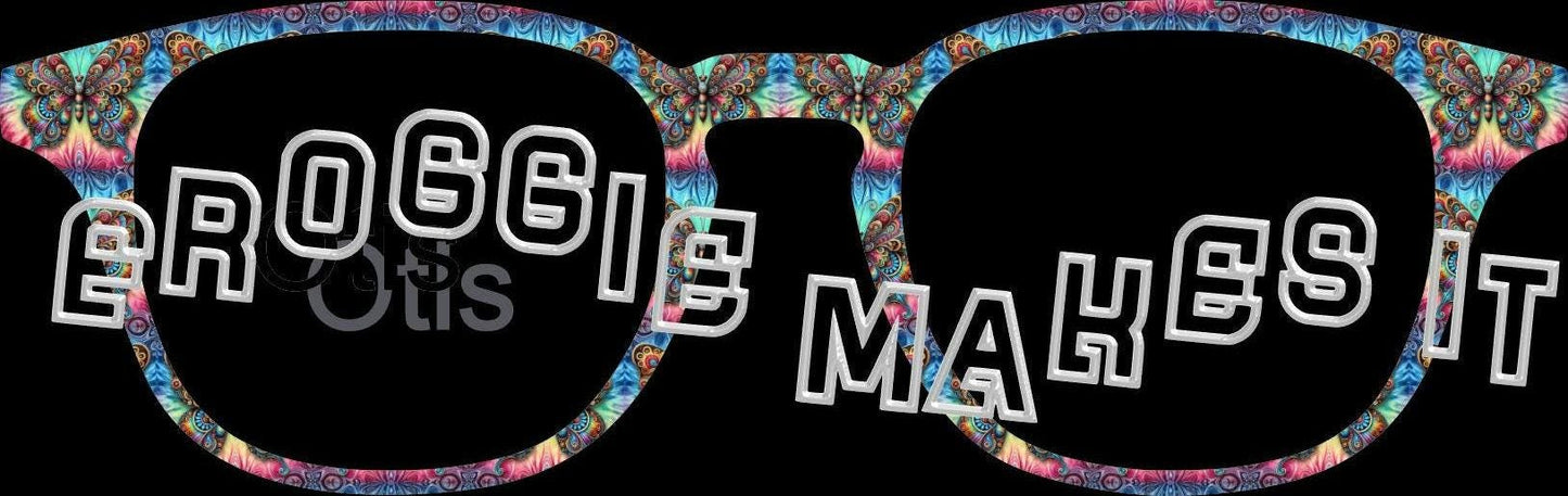 Translucent The Tie Dye Butterfly frame topper compatible with Pair frames with translucent option