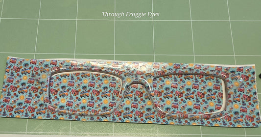 Ready to Ship Groovy Getaway Cedro frame topper for Pair frames with light shimmer added