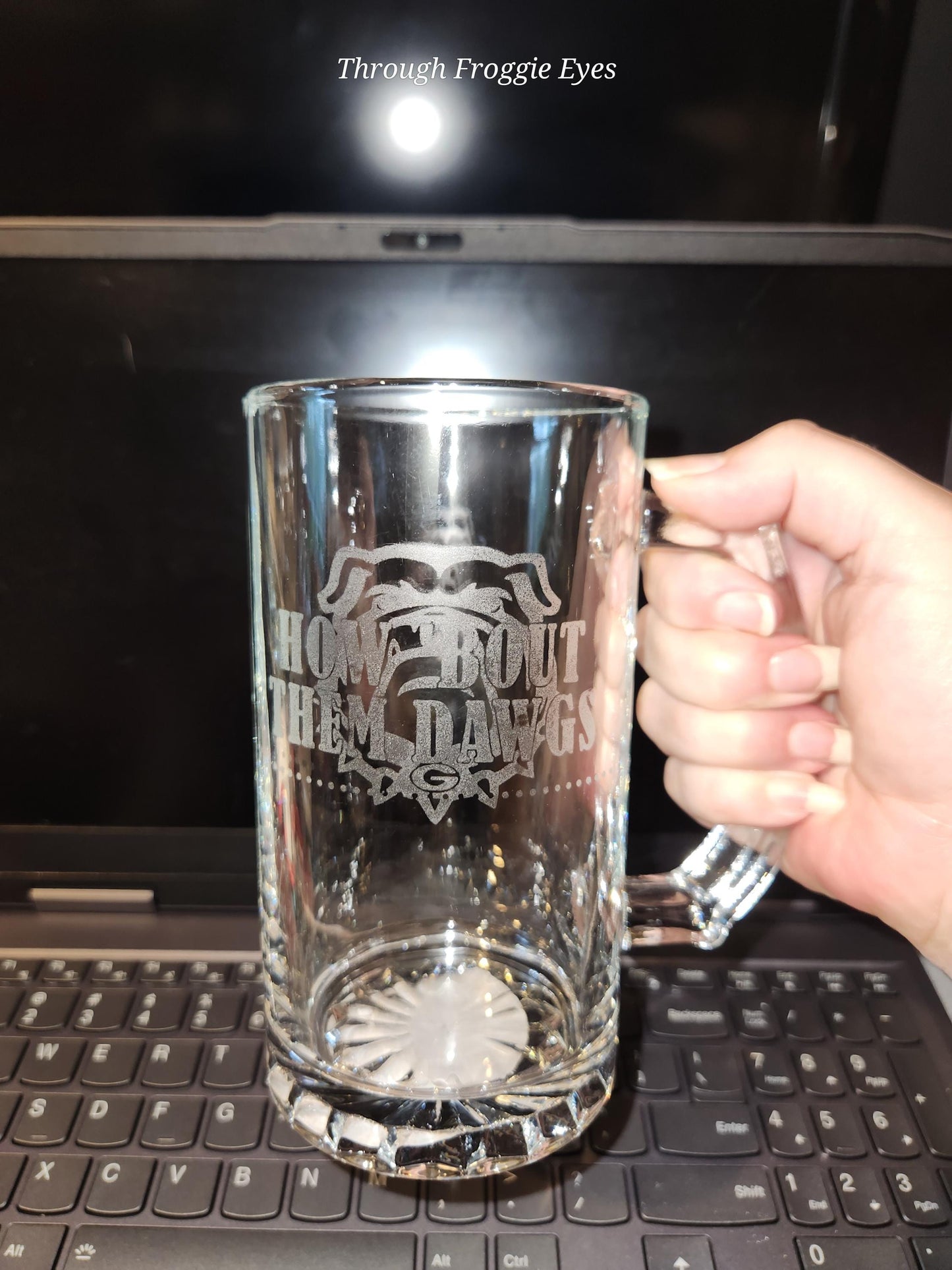 Etched 16oz Glass Mug