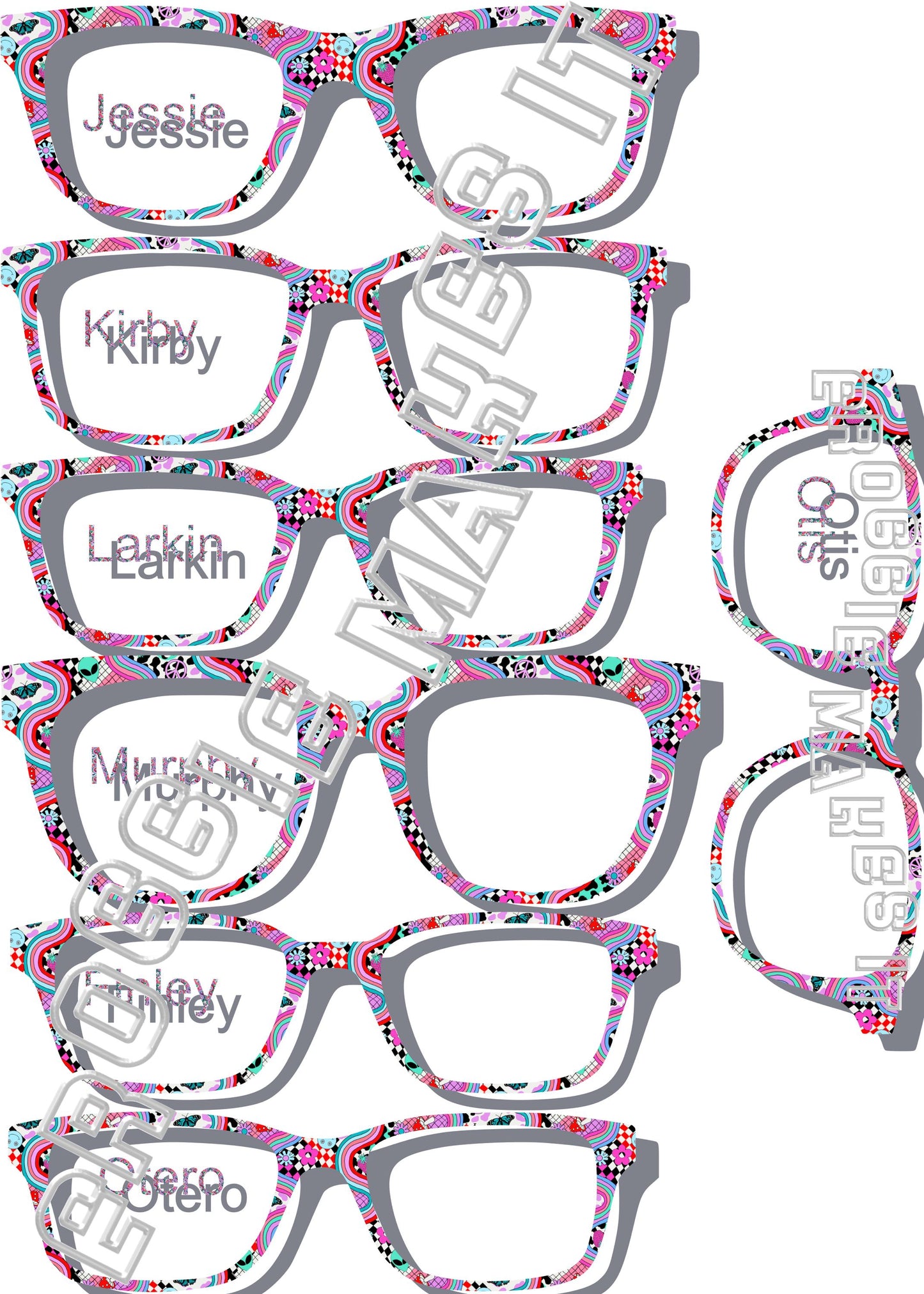 Groovy, Out of this World, Retro, Hippie, Alien frame topper for Pair frames