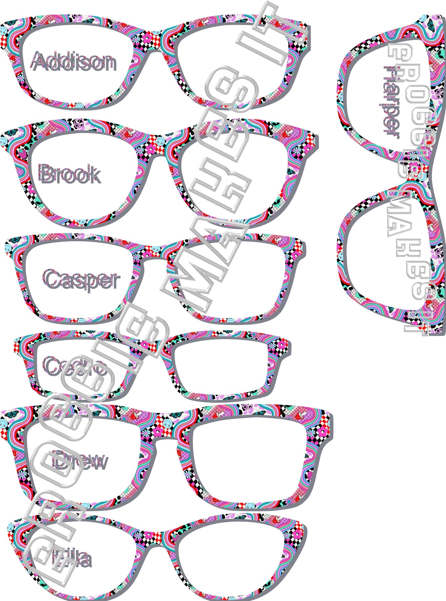 Groovy, Out of this World, Retro, Hippie, Alien frame topper for Pair frames