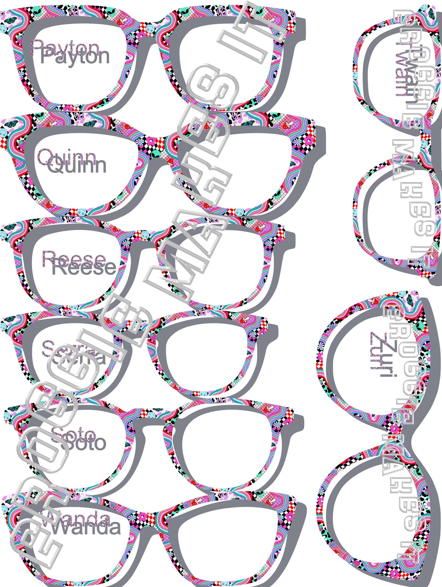Groovy, Out of this World, Retro, Hippie, Alien frame topper for Pair frames