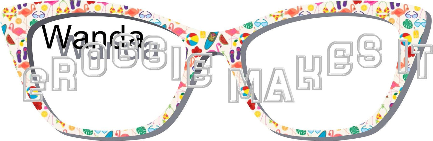 Flamingo Beach frame topper compatible with Pair frames