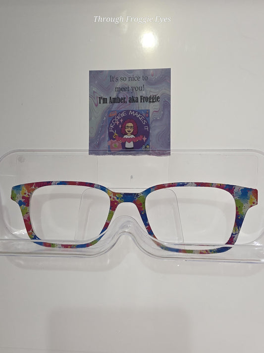 Translucent Paint Splatter frame topper to fit Pair frames