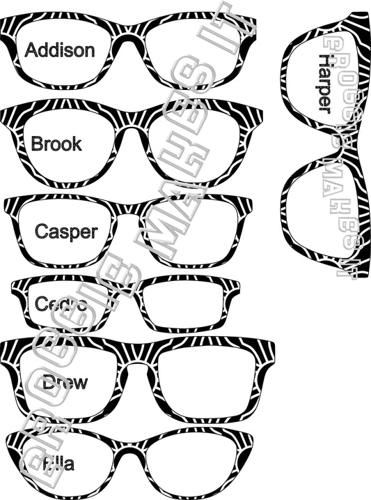 Holographic BlackAndWhite22-05 pattern frame topper compatible with Pair frames