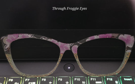 Clearly Pink Flowers frame topper for Pair frames