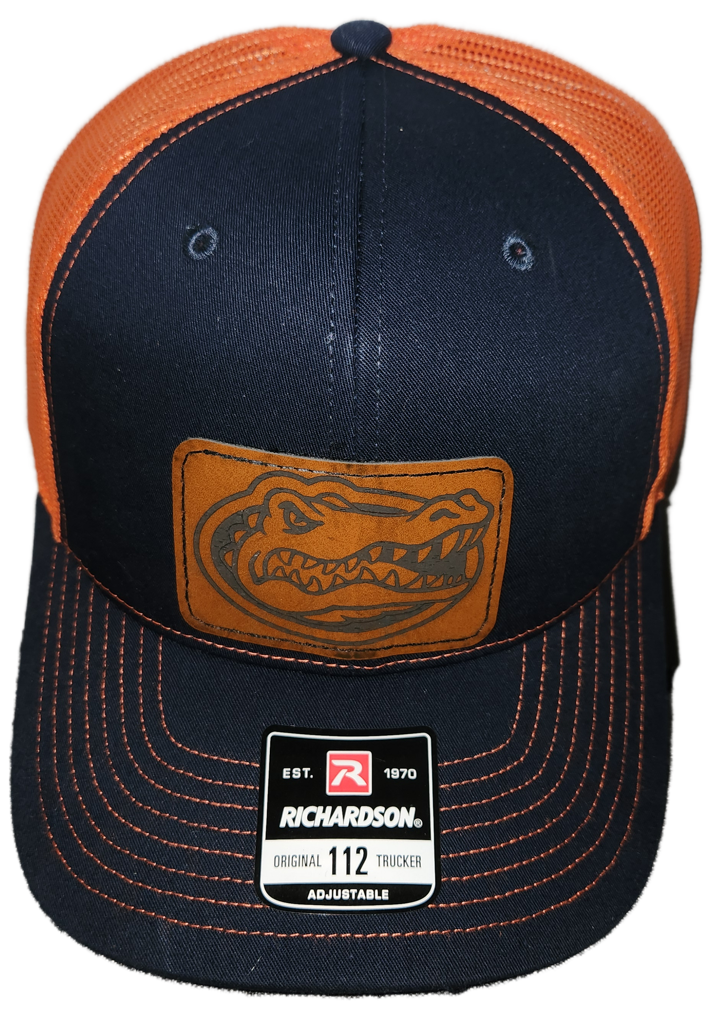 Orange & Navy Richardson with Gator patch