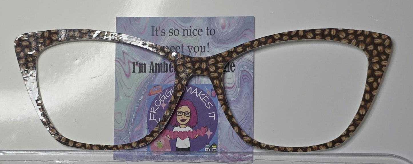 Holographic Coffee Beans frame topper compatible with Pair frames