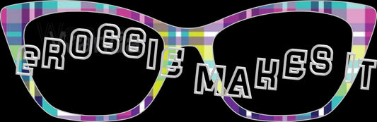 Holographic Summer Plaid frame topper compatible with Pair frames