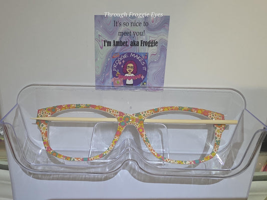 Opaque Retro Daisies frame topper to fit Pair frames