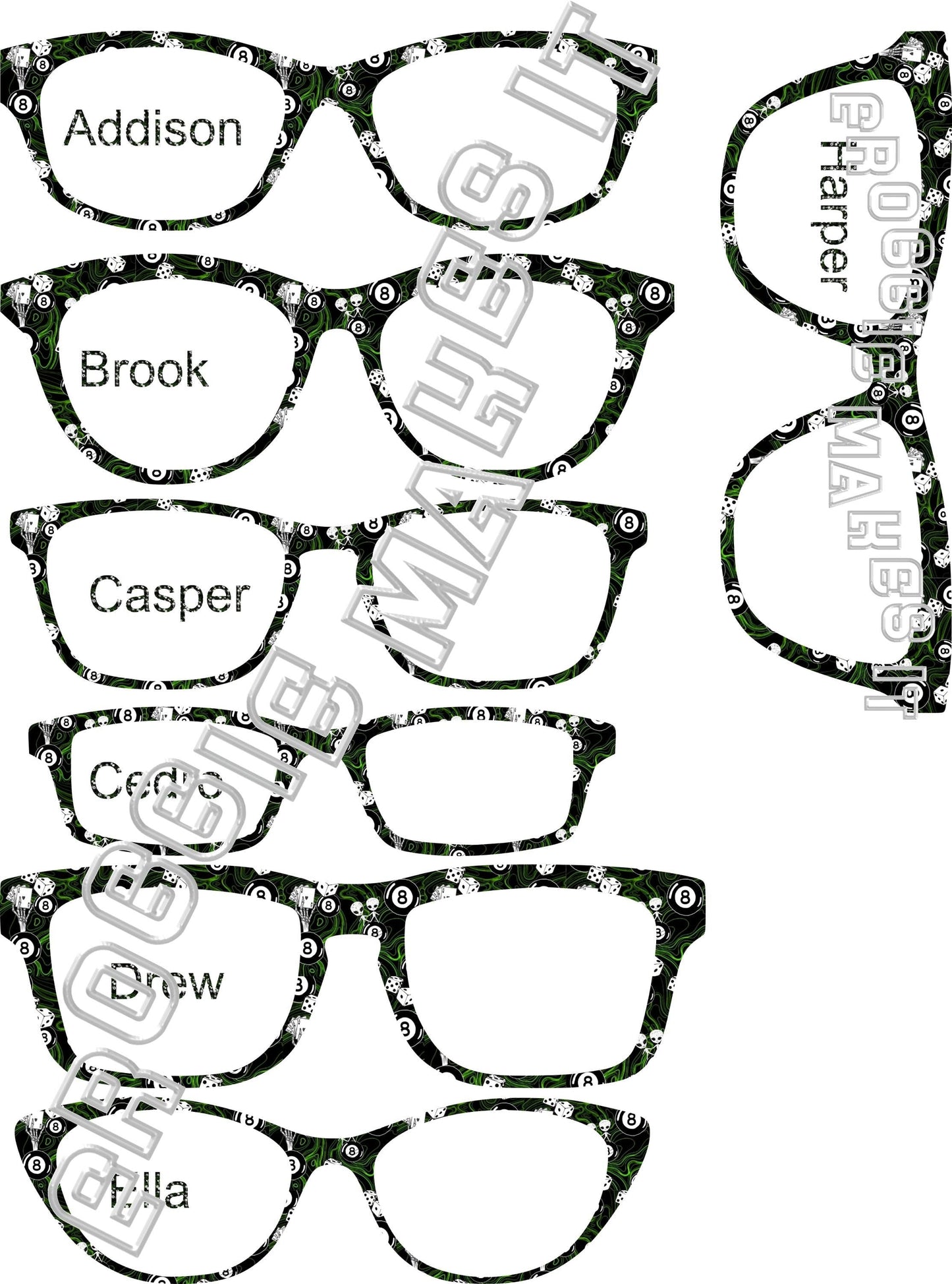 Holographic Cosmic Cues frame topper compatible with Pair frames