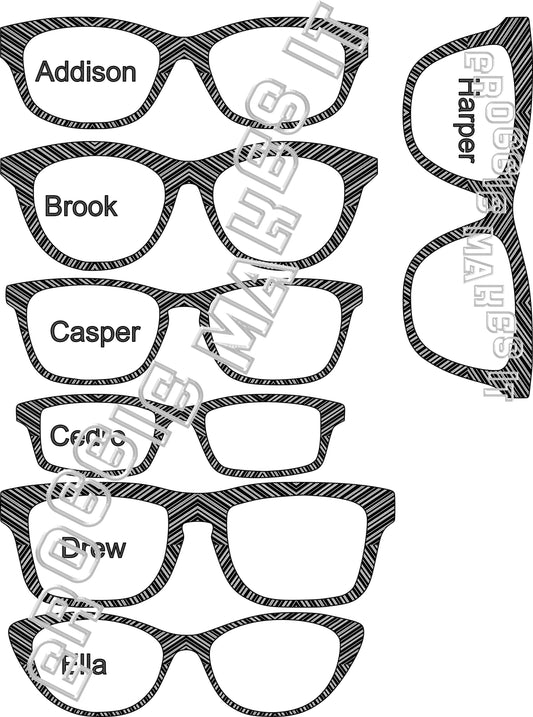 Holographic Black PATTERN-12 frame topper compatible with Pair frames