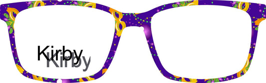 Translucent Mardi Gras Masks frame topper compatible with Pair frames