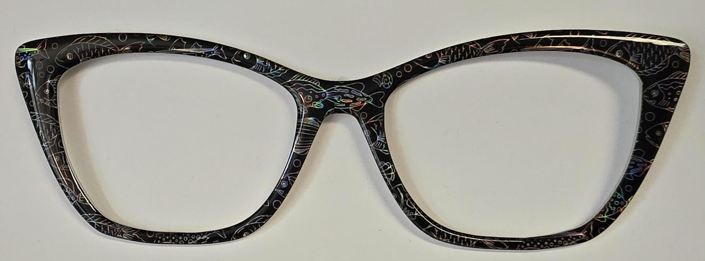 Holographic Fishes frame topper compatible with Pair frames