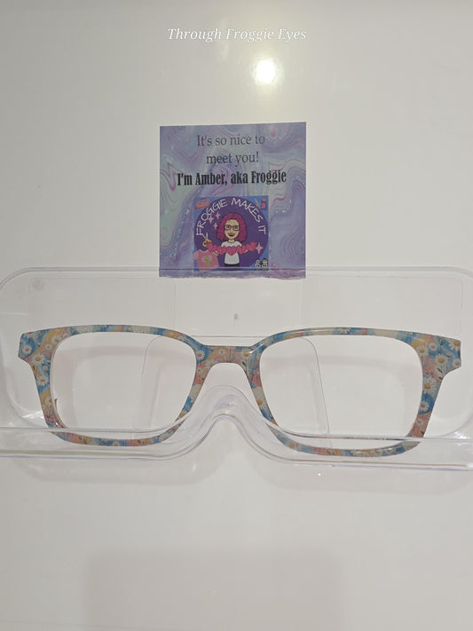 Opaque Groovy Blooms frame topper to fit Pair frames