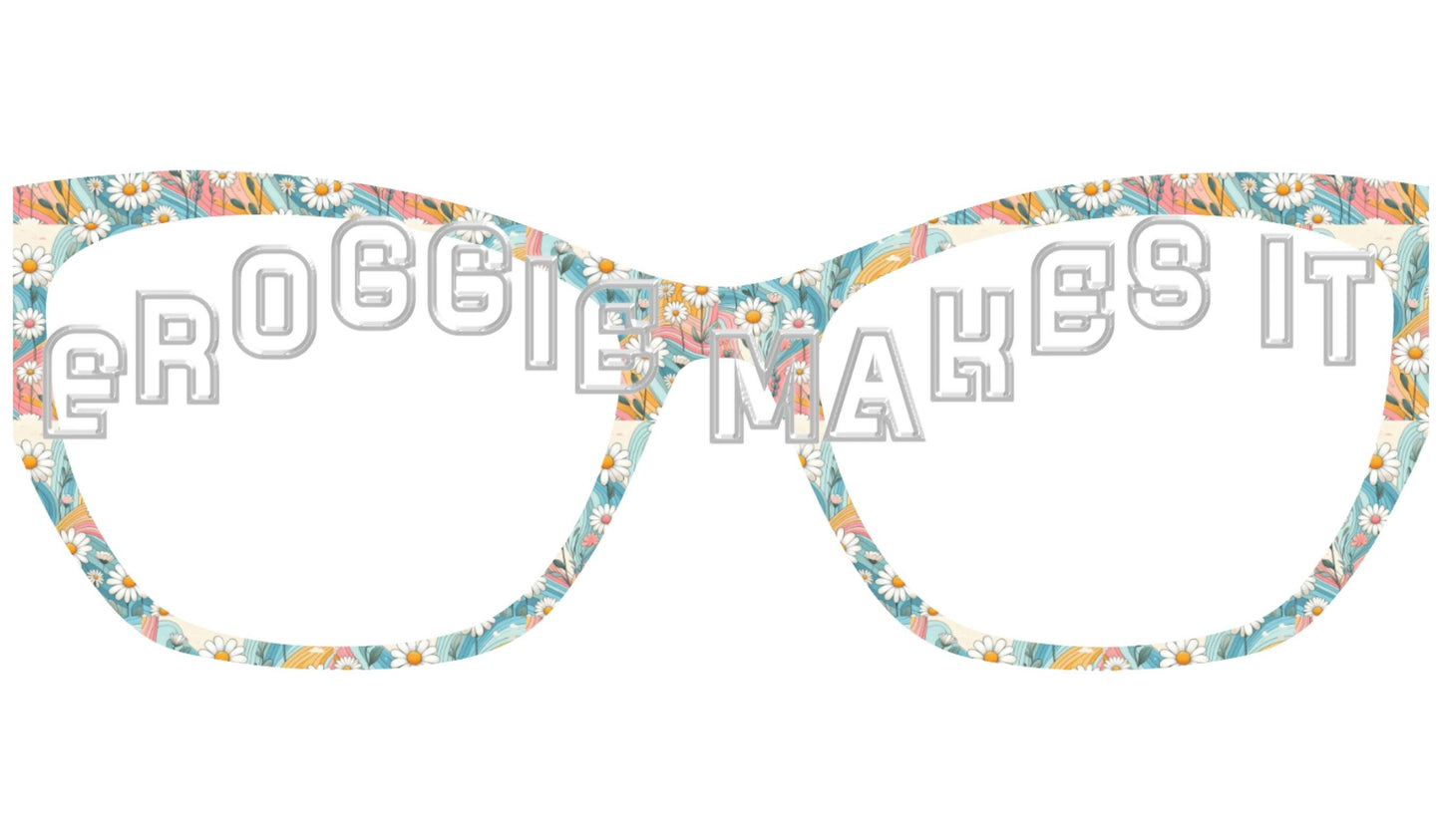 Opaque Groovy Blooms frame topper to fit Pair frames