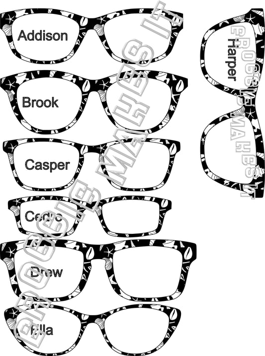 Holographic Shells pattern-07 frame topper compatible with Pair frames