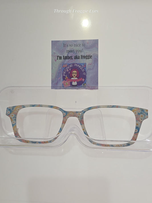 Holographic Groovy Blooms frame topper to fit Pair frames