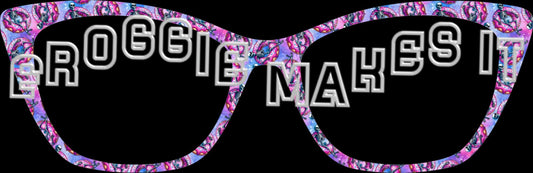 Holographic Skeleton Donut float frame topper to fit Pair frames with translucent option