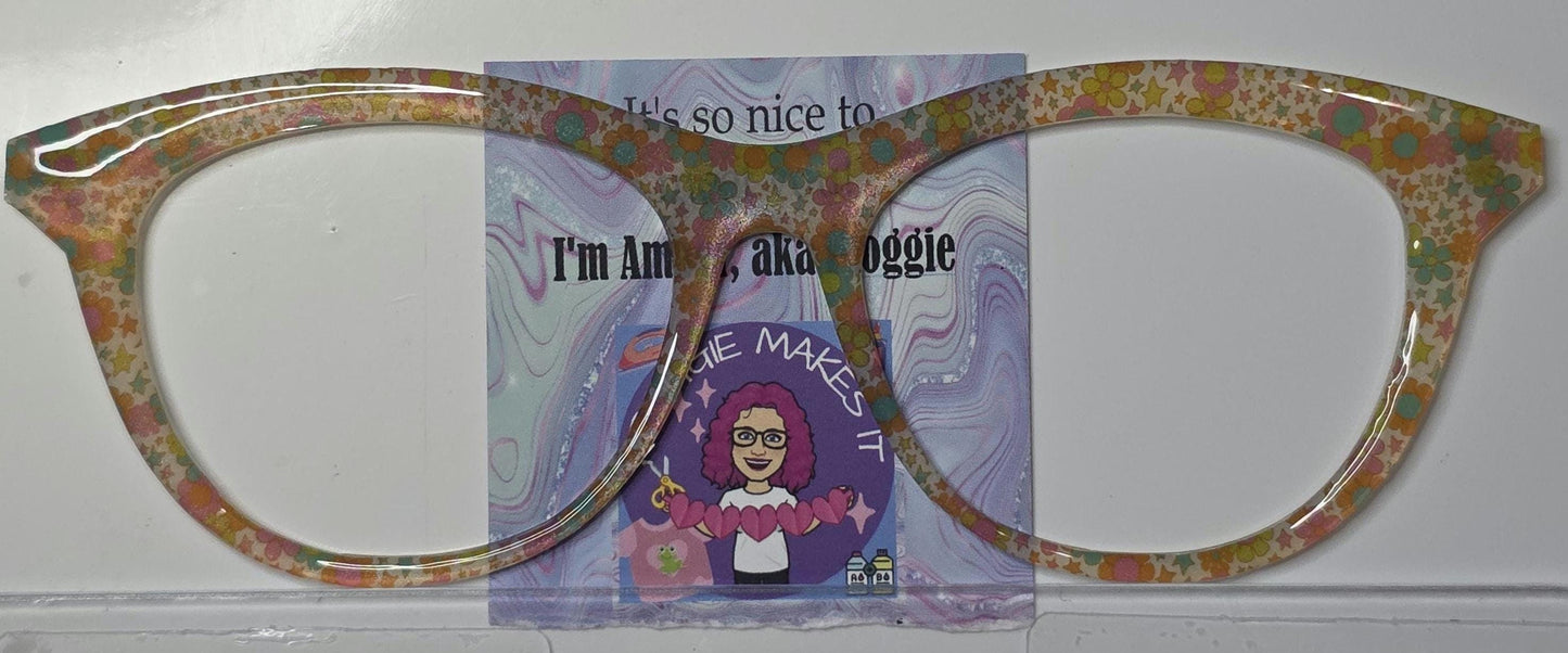 Translucent Retro Daisies frame topper to fit Pair frames