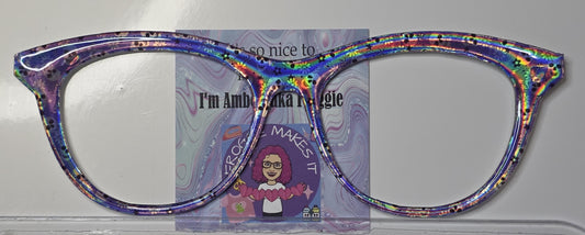 Holographic Purple Skulls frame topper to fit Pair frames
