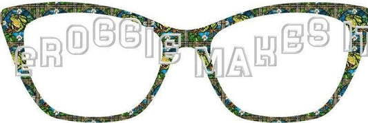 Holographic Frog Stained Glass #1 frame topper to fit Pair frames