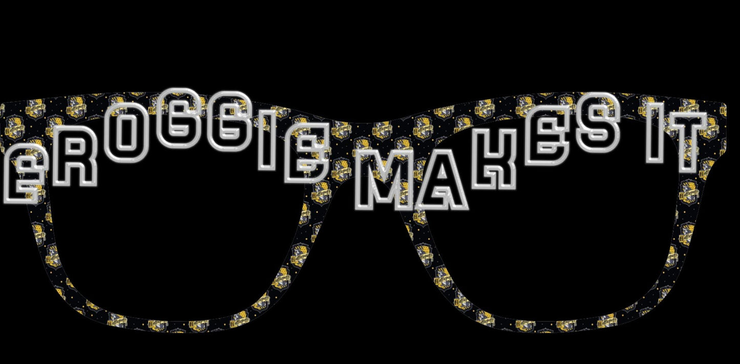 Opaque Hufflepuff frame topper to fit Pair frames