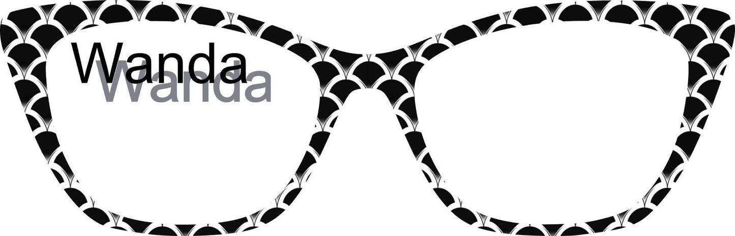 Translucent The Black & White Scales frame topper compatible with Pair frames
