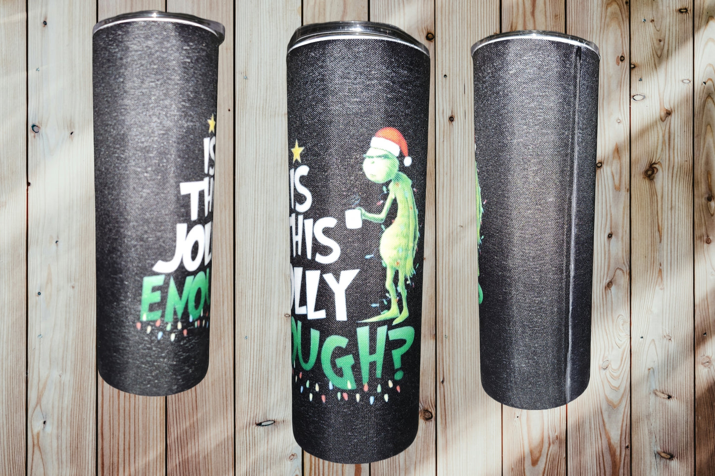 Unique Jolly Enough Fabric Wrapped Tumbler