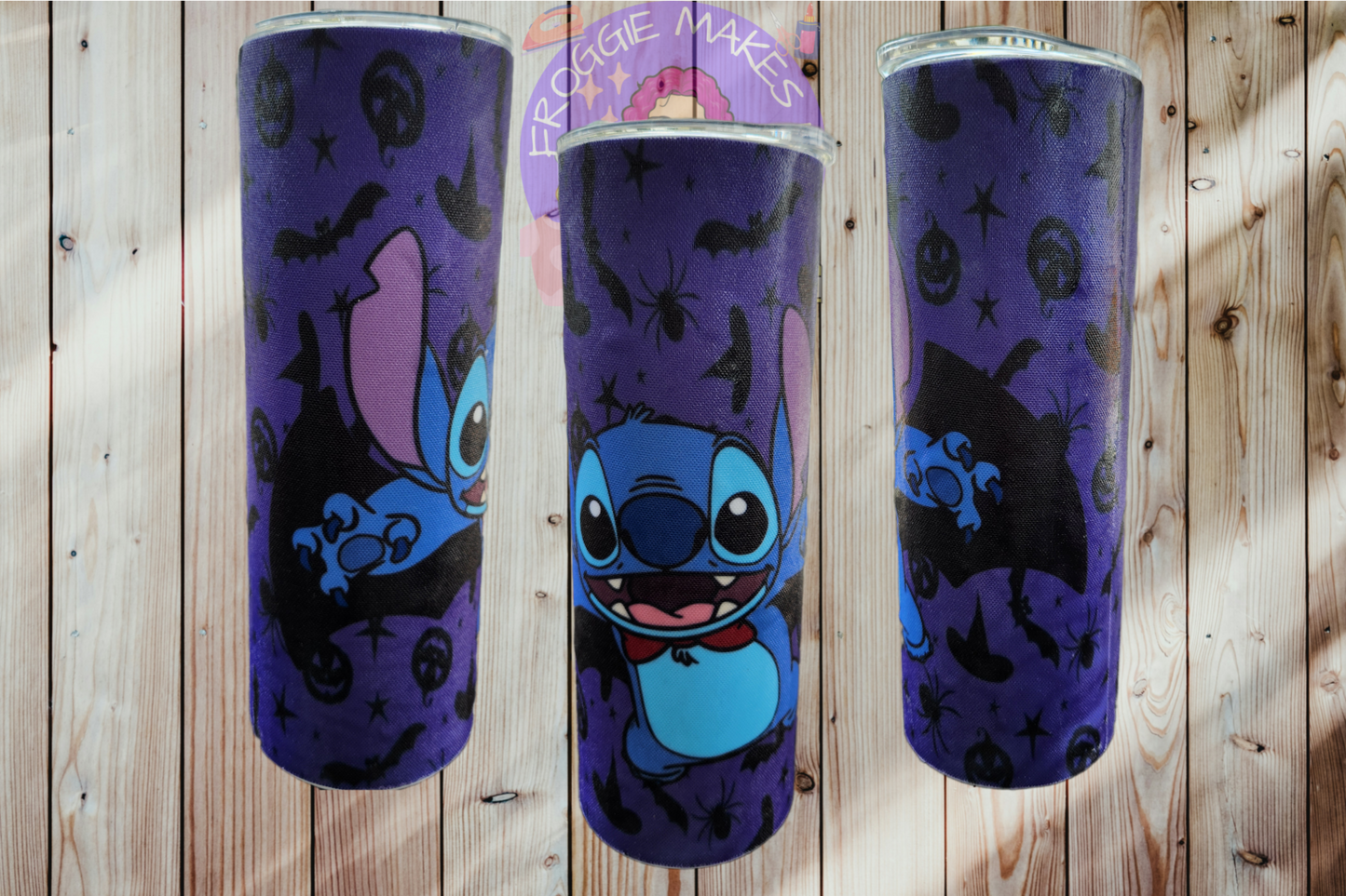 Unique blue alien Fabric Wrapped Tumbler